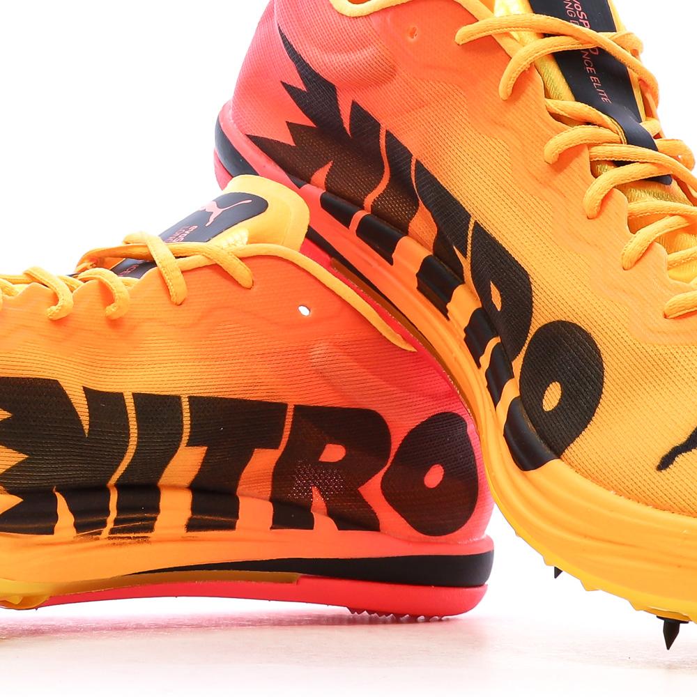 Puma Evospeed Long Distance Nitro Elite 2 Track &amp; Field Shoes Yellow/Pink For Men Photo of the Espace des Marques %store% store - view of %key%