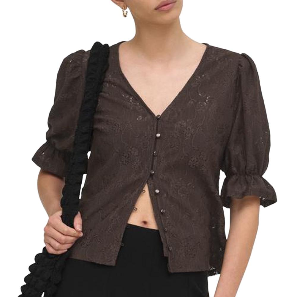 Blouse Marron Femme JDY Jakobe 2/4 pas cher