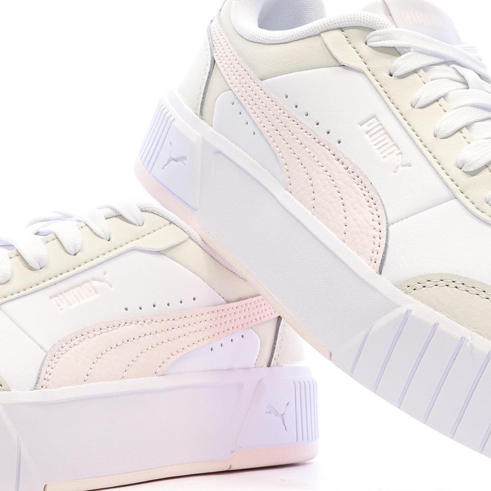 Baskets Blanc/Rose/Ecru Femme Puma Carina Mia vue 7