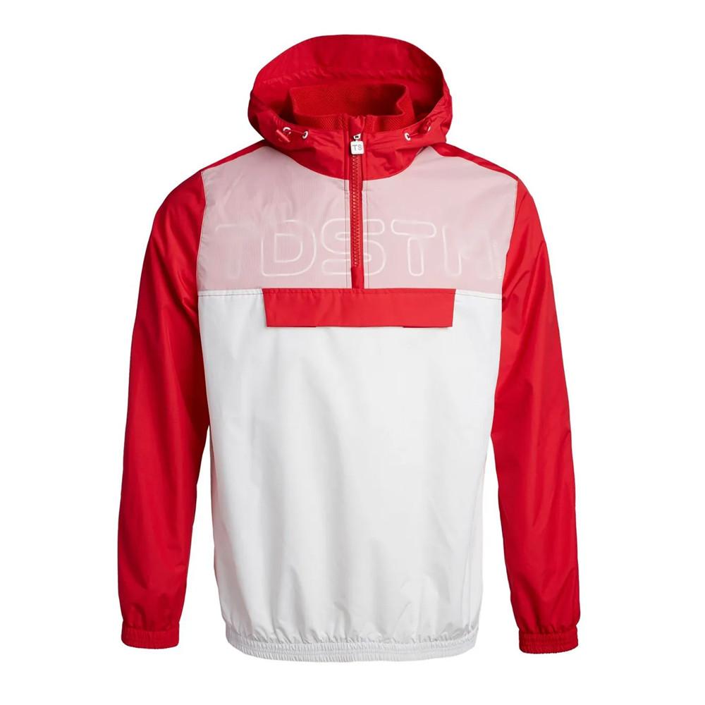 Veste Coupe-Vent Blanc/Rouge Homme Teddy Smith Banko pas cher