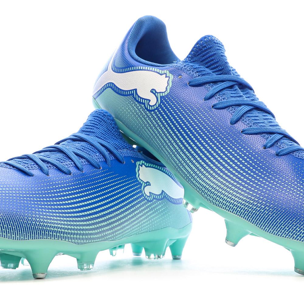 Chaussures de Foot Bleues Homme Puma Future 7 Play MxSG vue 7