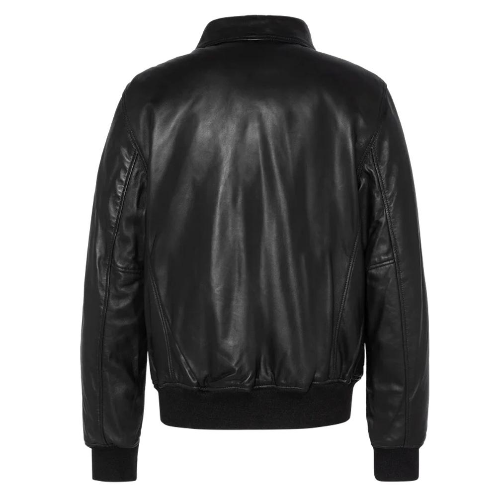 Blouson Cuir Noir Homme Schott LCJET vue 2
