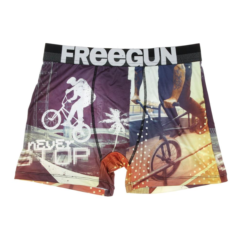 Boxer estampado púrpura/amarillo para hombre Freegun NIN barato
