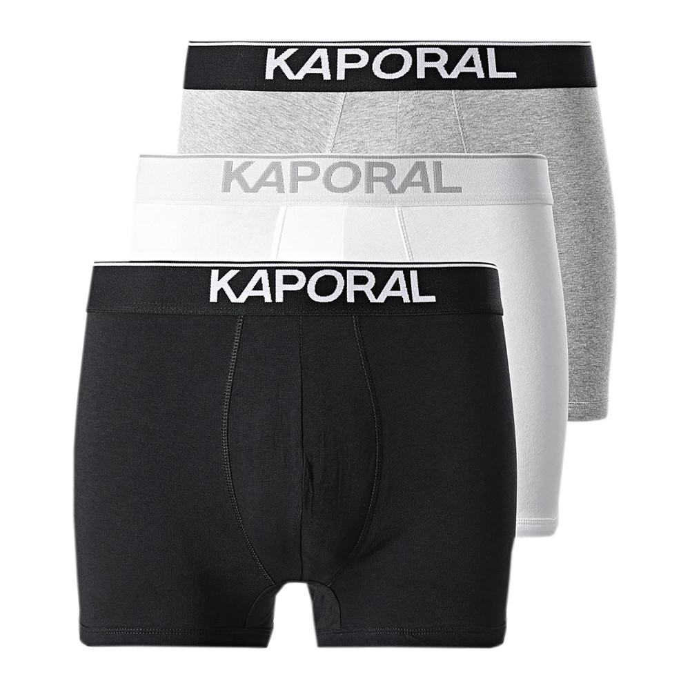 Set x3 of Grey/Black Boxers for Men Kaporal QUADMH affordable