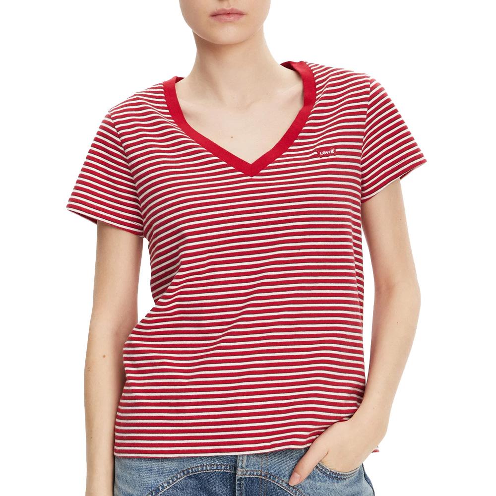 T-shirt Rouge Femme Levi's Perfect Vneck pas cher