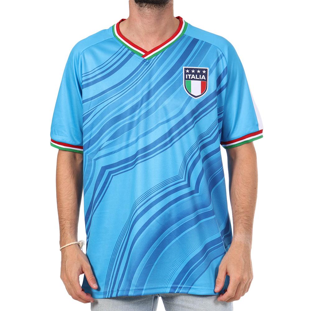 Camiseta azul mixta de aficionado de Italia Sport Zone barato