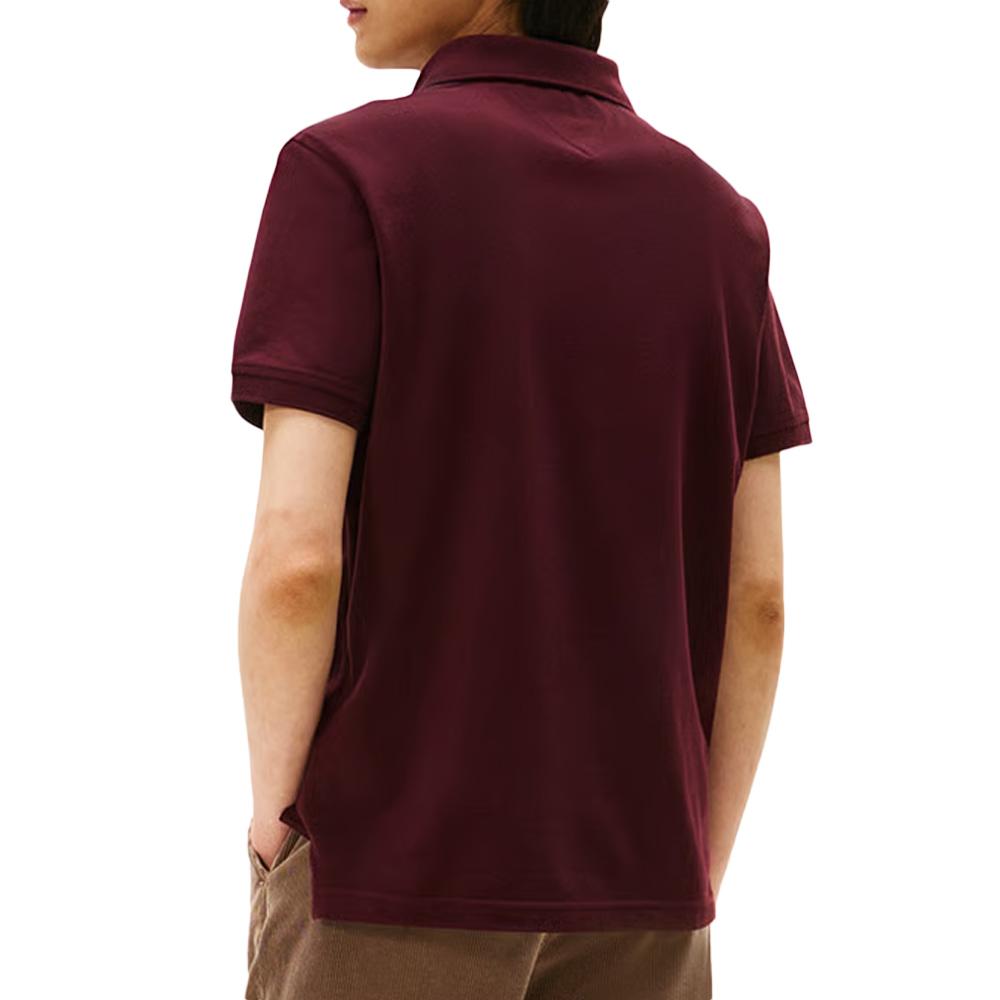 Tommy Hilfiger Herren-Polo in Bordeaux, Regular-Passform Ansicht 2