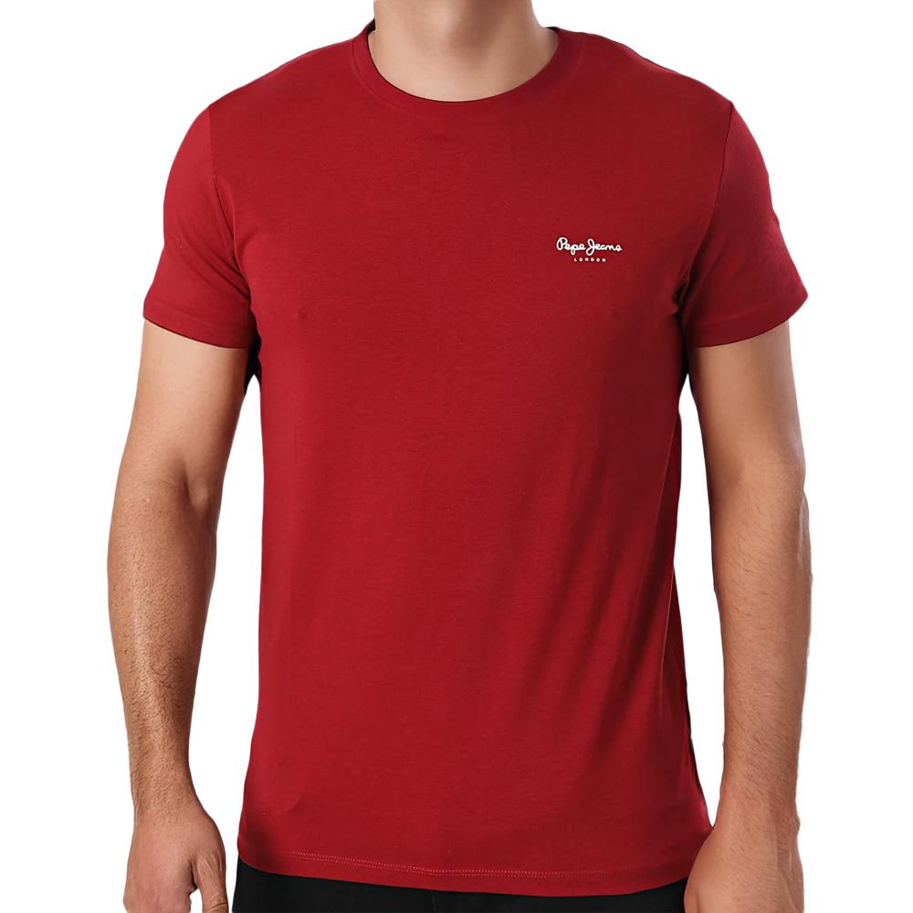 Camiseta Burdeos Hombre Pepe jeans Original barato