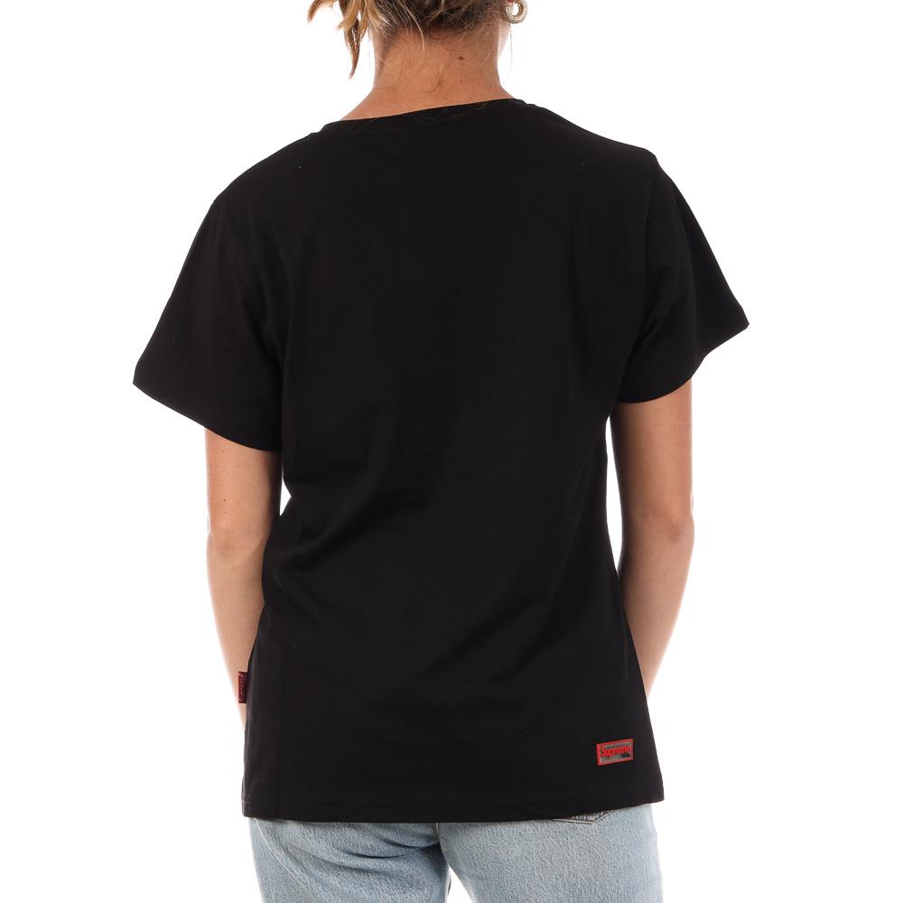 Camiseta negra para mujer Supreme Grip Kora ver 2