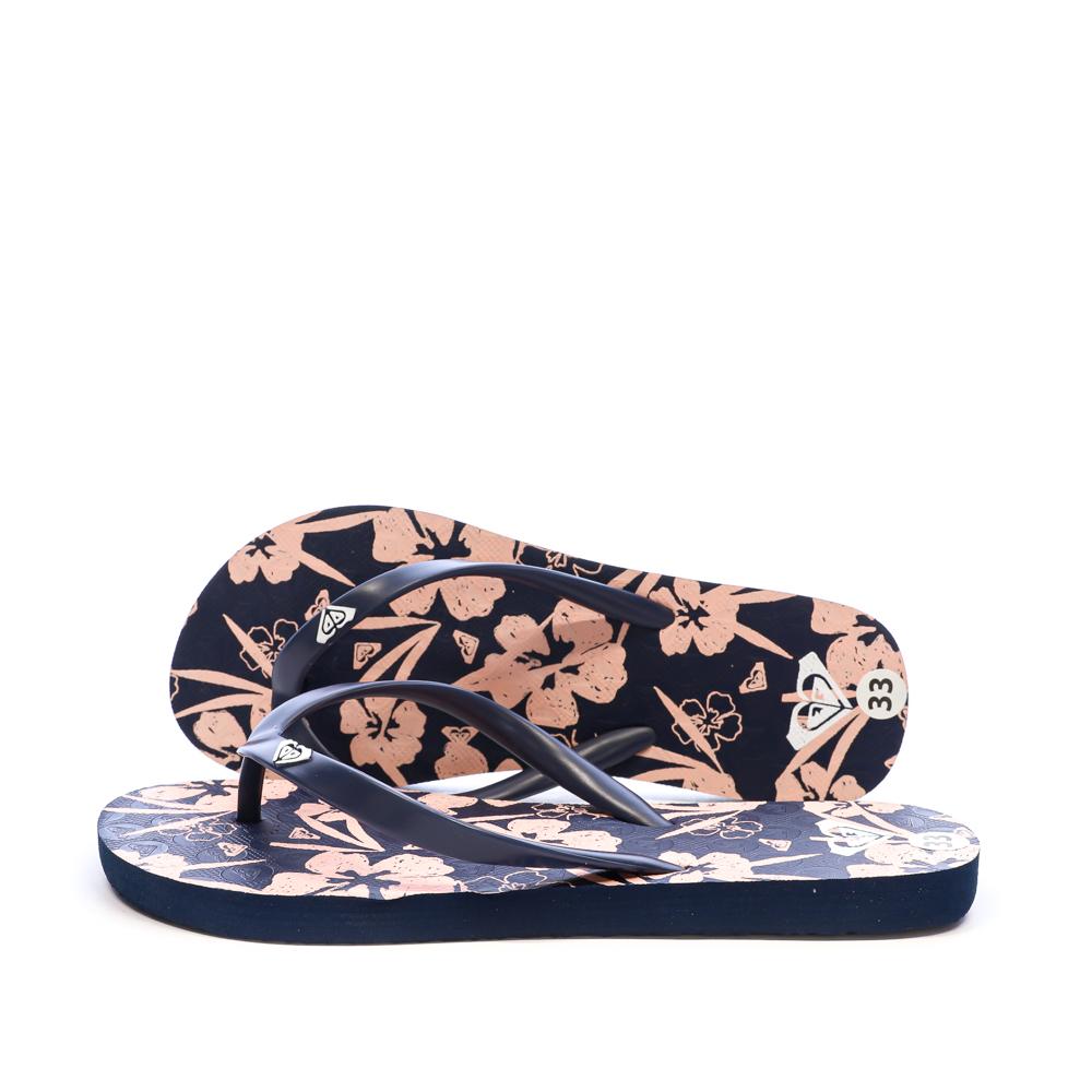 Chanclas niña Roxy The Sea Vanilla navy floral barato