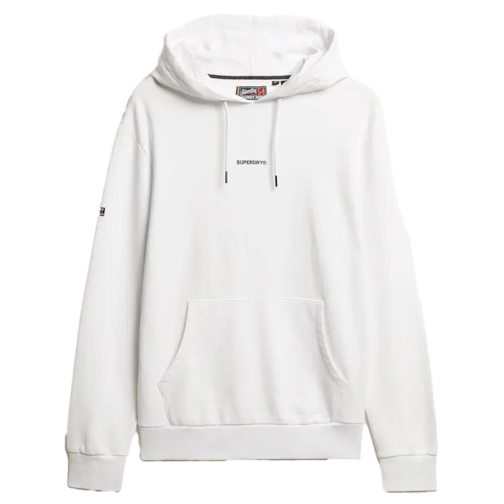 Weißer Herren Superdry Plain Hood0 Kapuzenpullover Ansicht 2