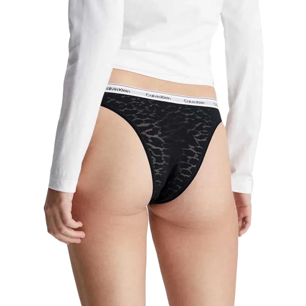 Tanga negra para mujer Calvin Klein Jeans Brazilian ver 2