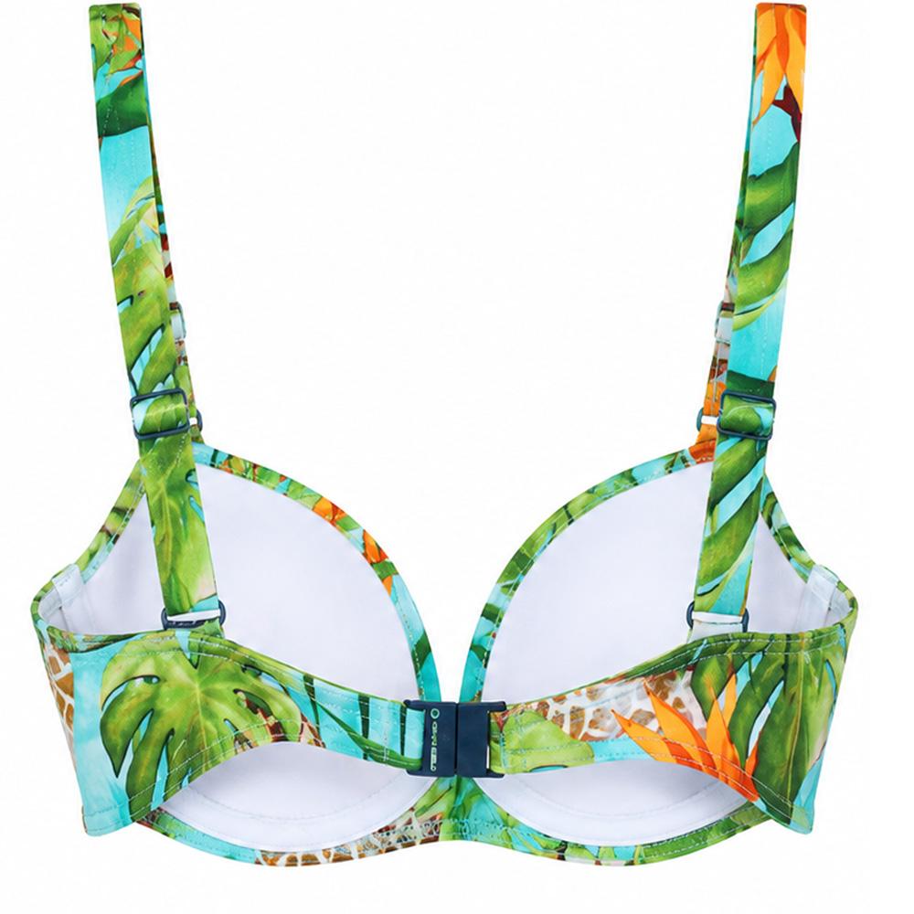Top de bañador turquesa/verde para mujer Grain de Sable Naia ver 2