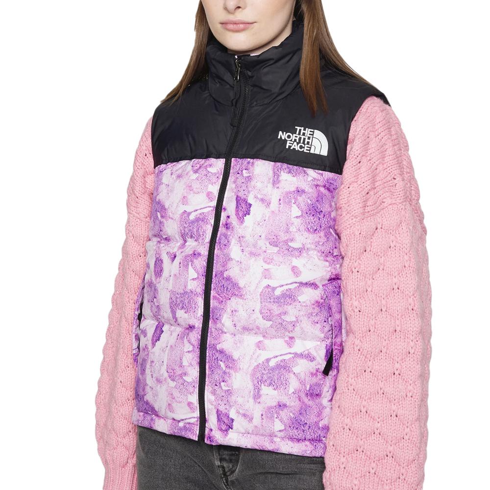 Women's Violet/White Sleeveless Down Jacket The North Face 96 Retro affordable