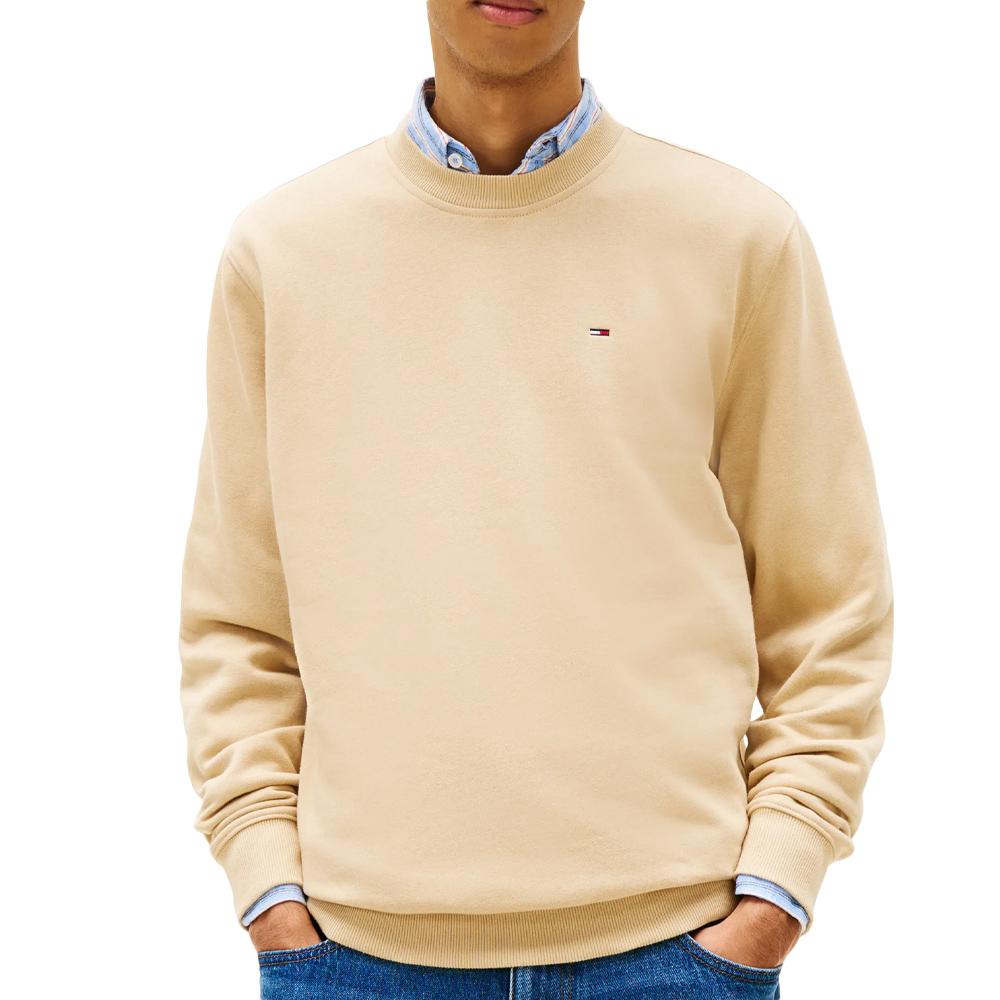 Dunkelbeiges Herren-Sweatshirt „Reg Flag Crews“ von Tommy Hilfiger günstig