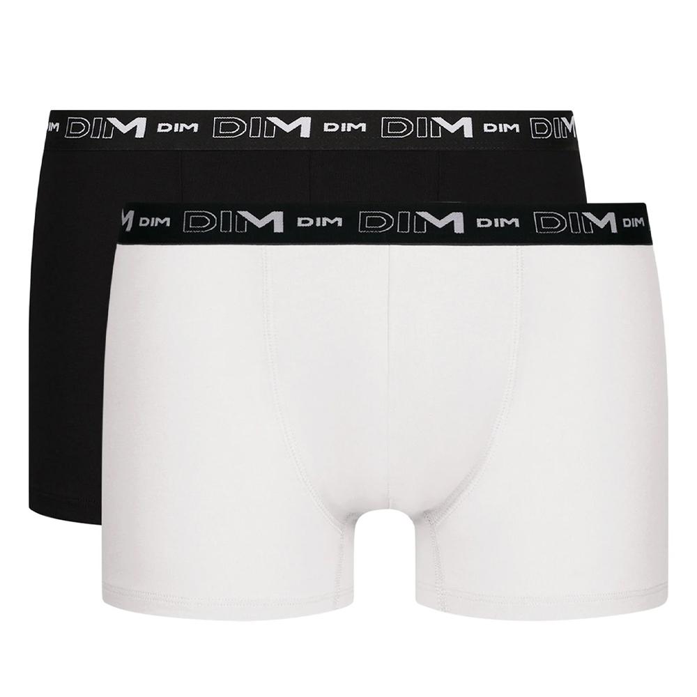 Set of 2 Men's White/Black Boxer Briefs Dim D6596 affordable