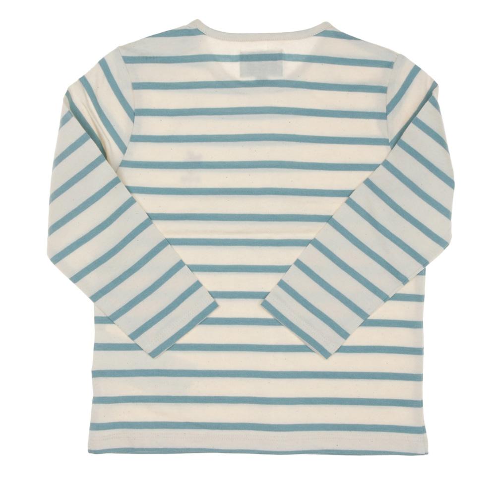 Camiseta de rayas EOM Eloris, Beige/Turquesa, Niño ver 2