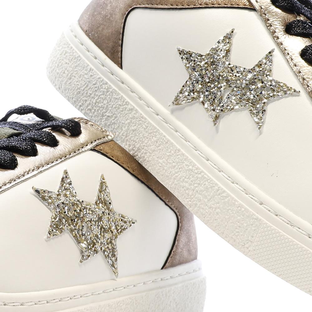 Weiße/camelfarbene Sneaker für Damen Only Star Ansicht 7