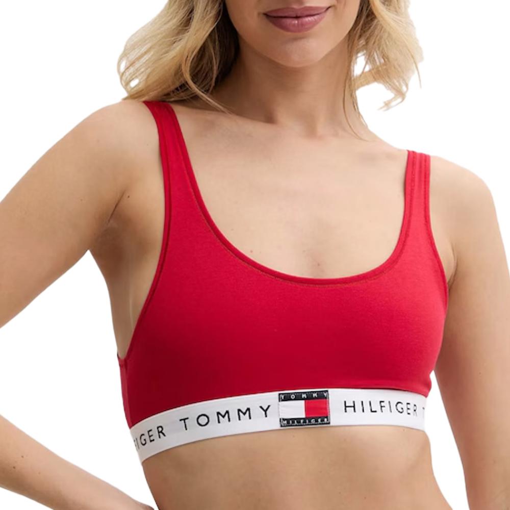Sujetador rojo para mujer Tommy Hilfiger Sin forro barato