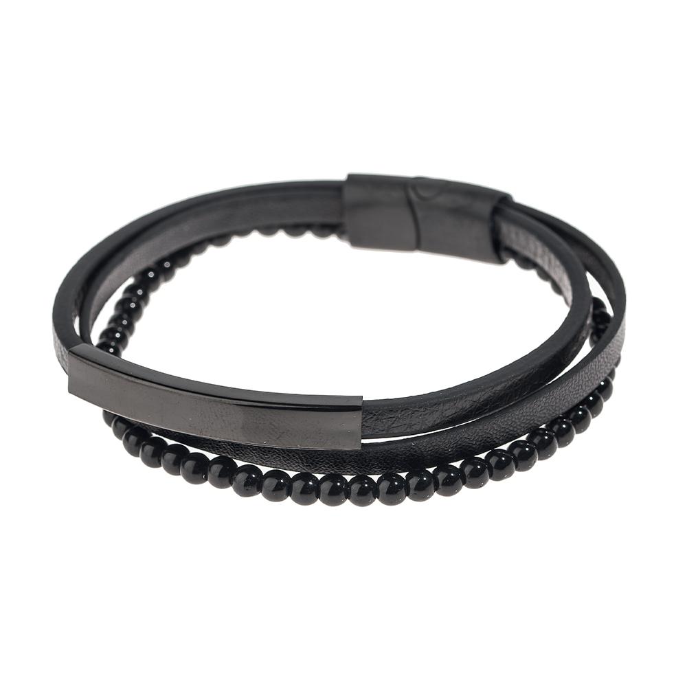 Bracelet Noir Geographical Norway 315106 pas cher