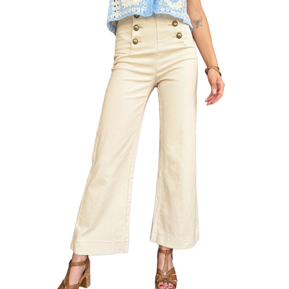 Ancho Mujer Beige Jeans Oraije Victorine barato