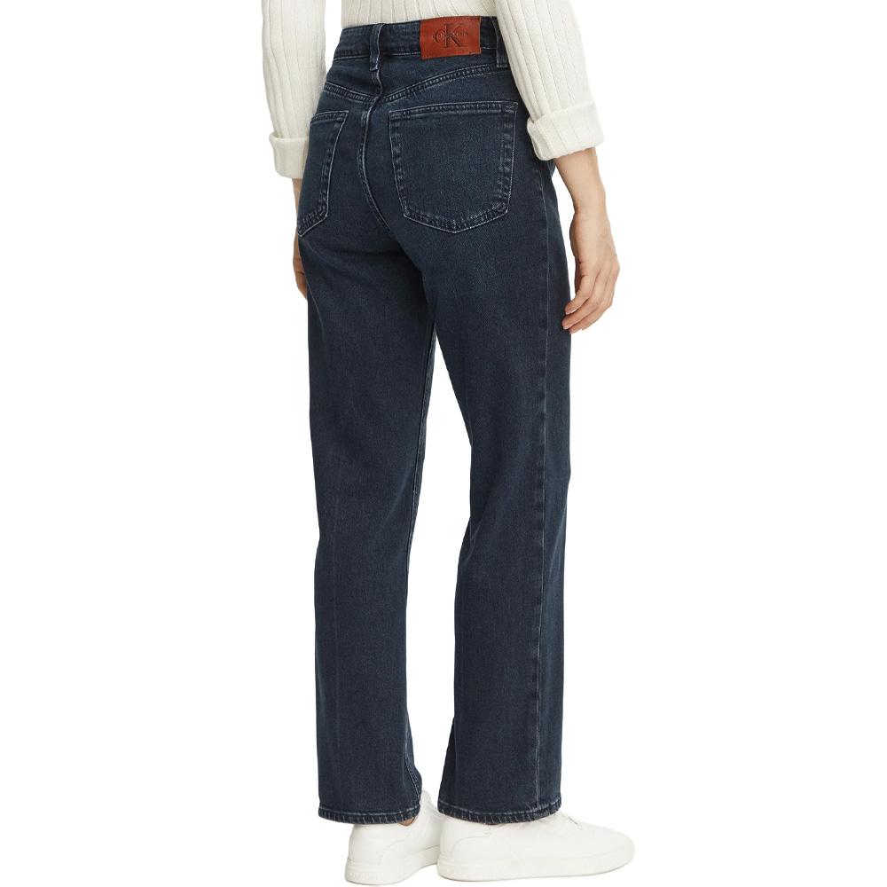 Vaqueros rectos azules para mujer Calvin Klein Jeans de talle alto ver 2