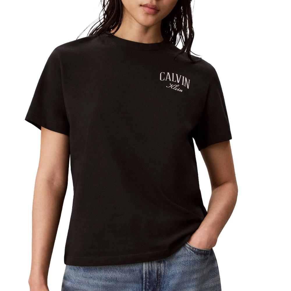 Camiseta negra de mujer Calvin Klein Jeans Classics barato