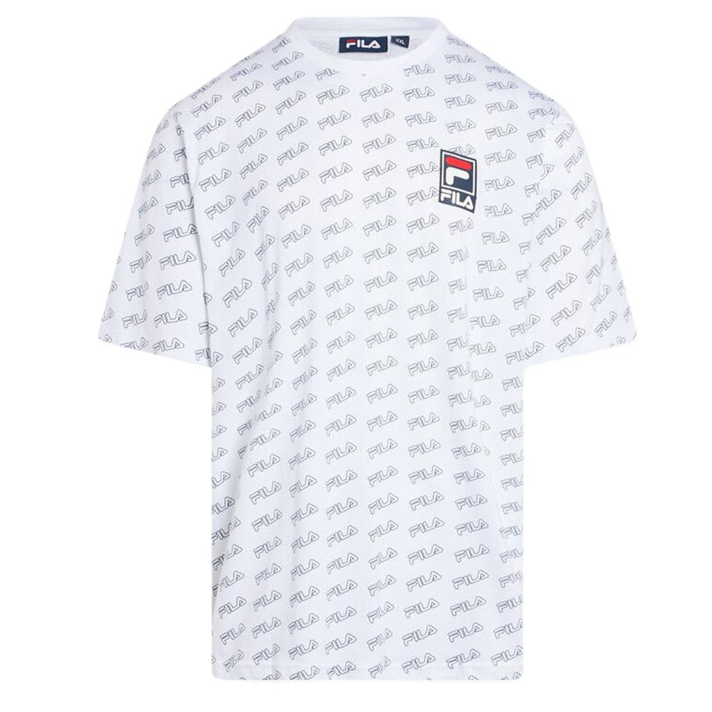 Camiseta Fila Flat Print Hombre Blanca barato
