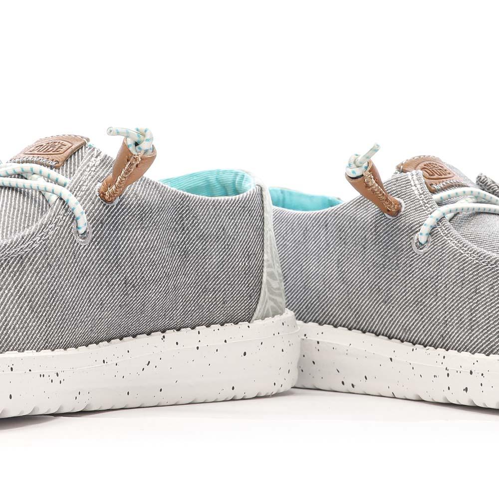 Hey Dude Wendy Heathered Slub Grey Heathered Women's Shoes Photo of the Espace des Marques %store% store - view of %key%