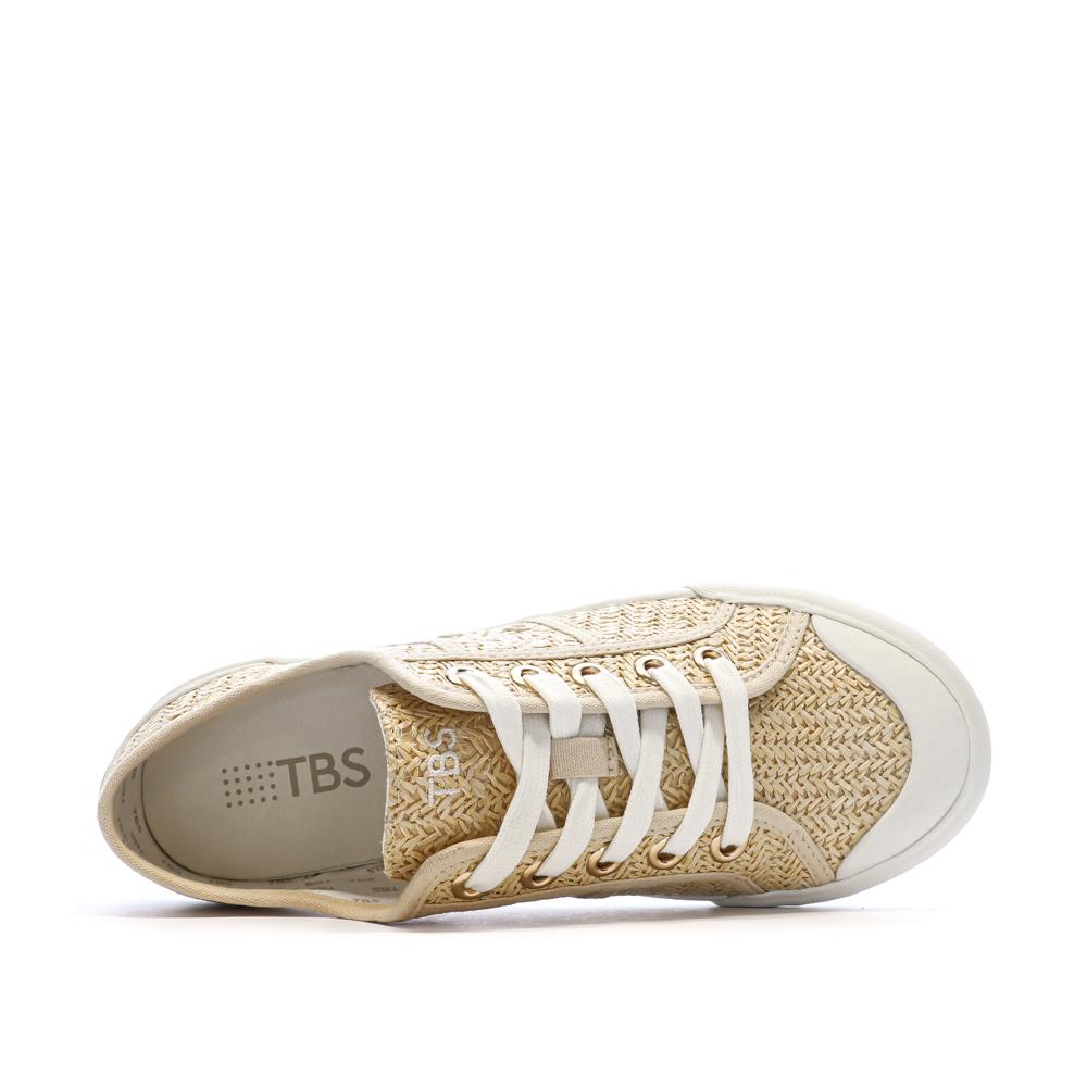 Beige/weiße Stoffschuhe für Damen TBS OPIACE Ansicht 4