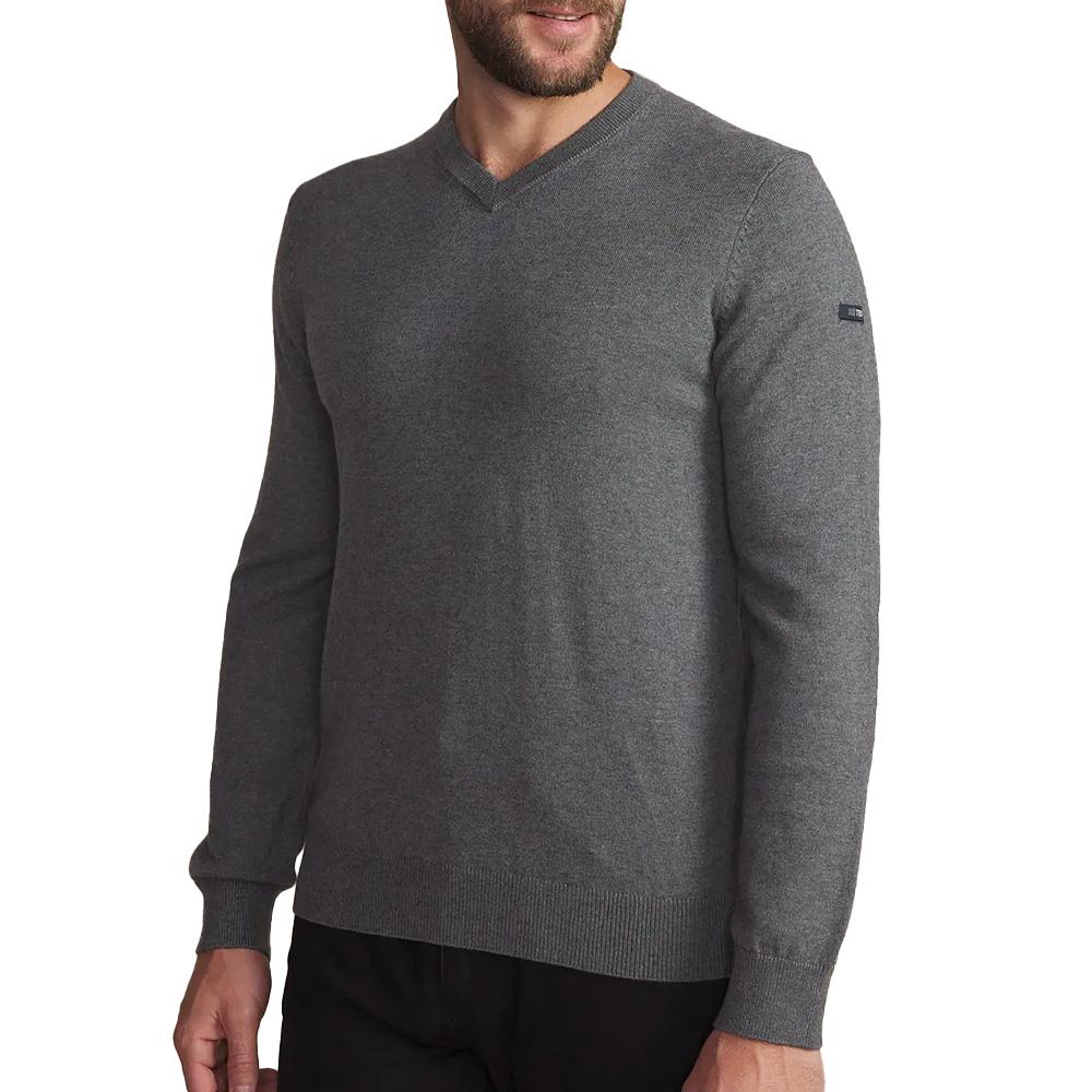 Pull Gris Foncé Homme TBS Granit pas cher