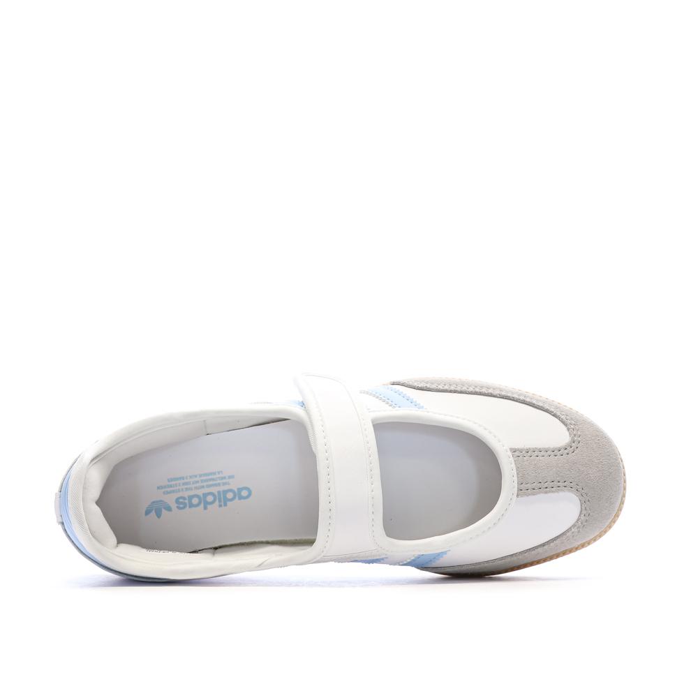 SAMBA JANE White/Blue Women’s Trainers by Adidas Photo of the Espace des Marques %store% store - view of %key%
