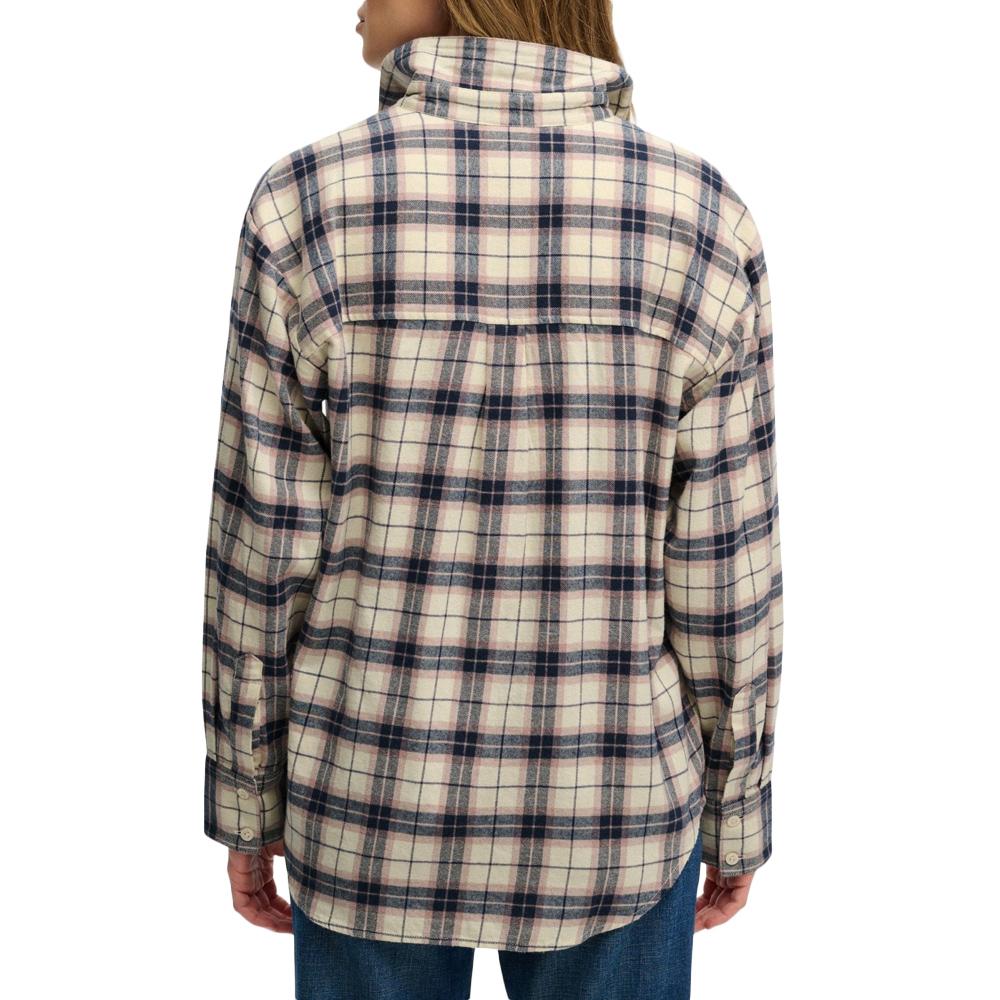 Chemise À Carreaux Écru/Marine Femme Superdry Check vue 2