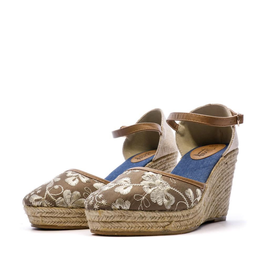 Beppi Women's Brown/Flower Compensated Sandals Photo of the Espace des Marques %store% store - view of %key%