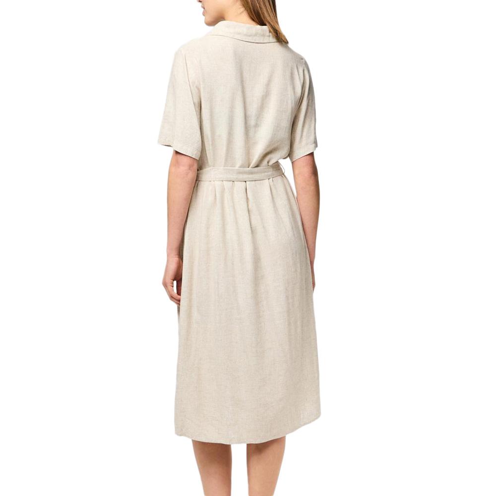 Kleid Beige Frau Pieces Pia Ansicht 2