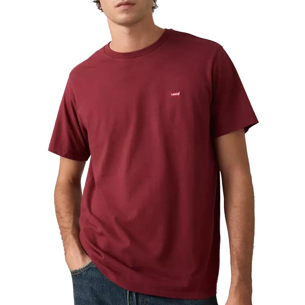 Camiseta burdeos para hombre Levi's Ss Classic Hm Tee barato