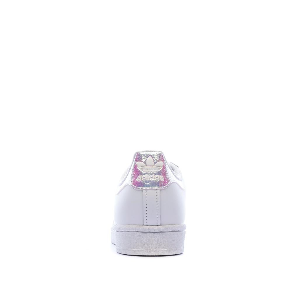 Superstar J Baskets blanches junior Adidas vue 3