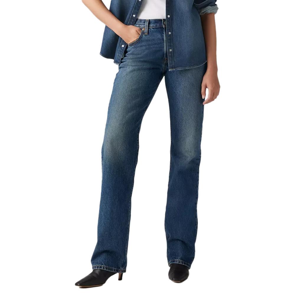 Jean 501 90s Bleu Foncé Femme Levi's A1959 pas cher