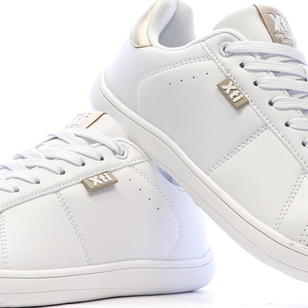 Women’s White/Gold Trainers Xti Plata Photo of the Espace des Marques %store% store - view of %key%