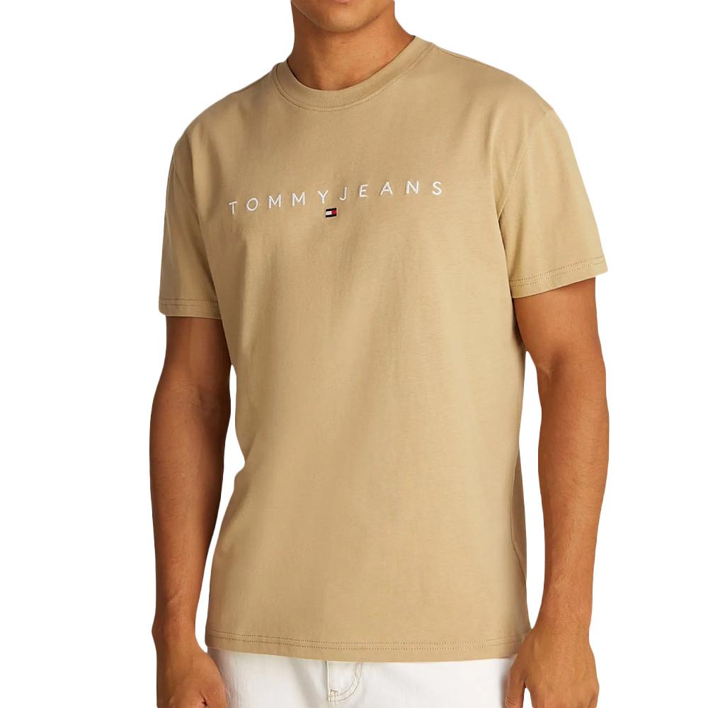Men’s Sand-Coloured Tommy Hilfiger Reg Linearss T-shirt affordable