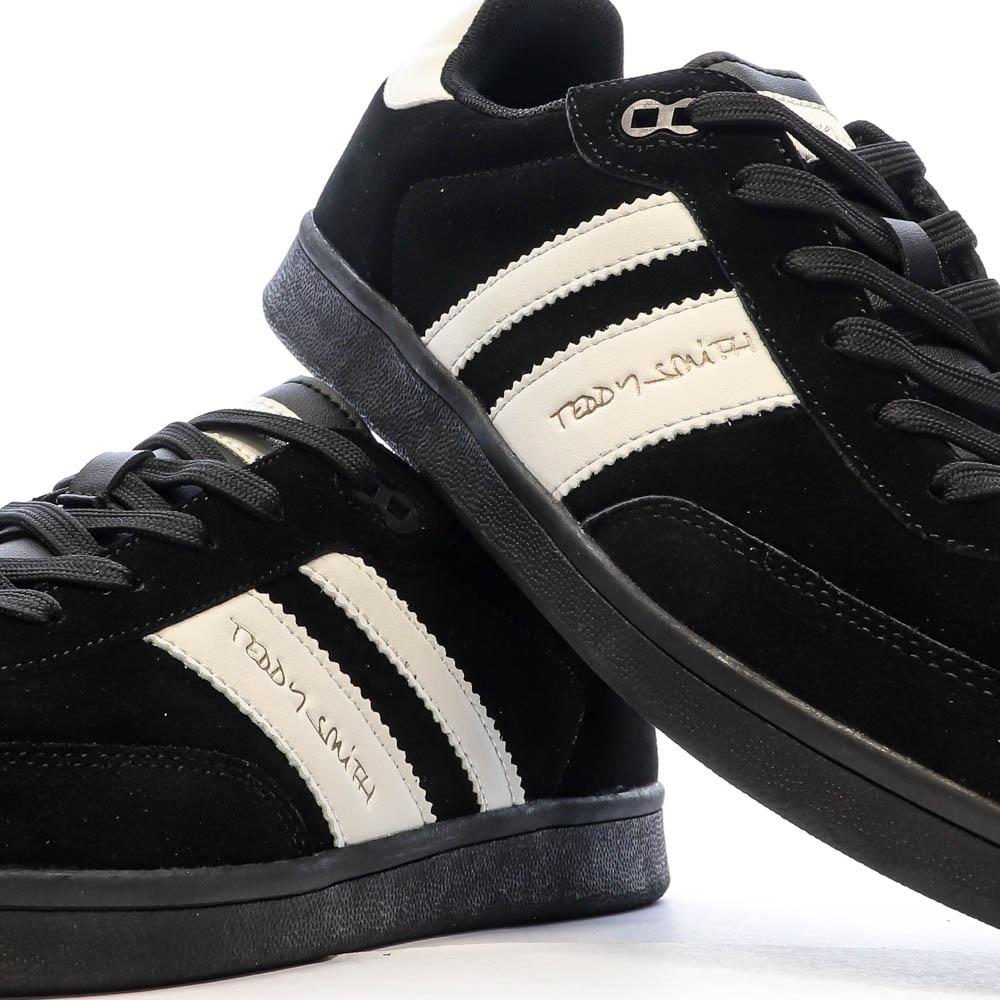 Teddy Smith White Suede Black/White Men's Sneakers Photo of the Espace des Marques %store% store - view of %key%