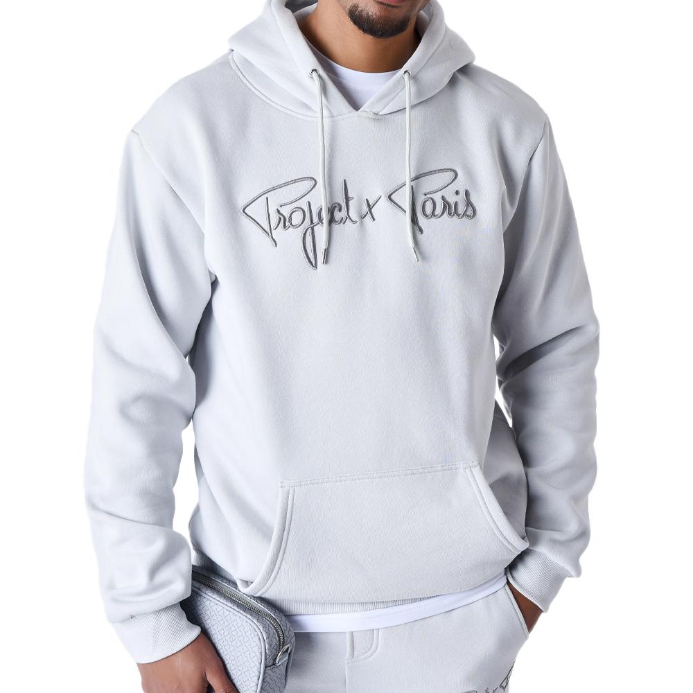 Sudadera con capucha para hombre Project X Paris Signature Gris barato