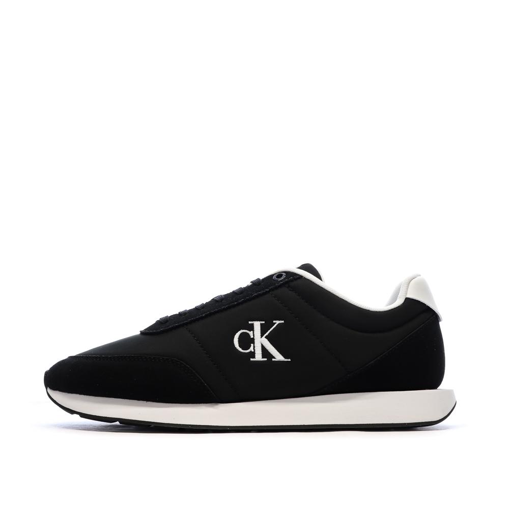 Baskets Noir Homme Calvin Klein Jeans Retro Runner pas cher