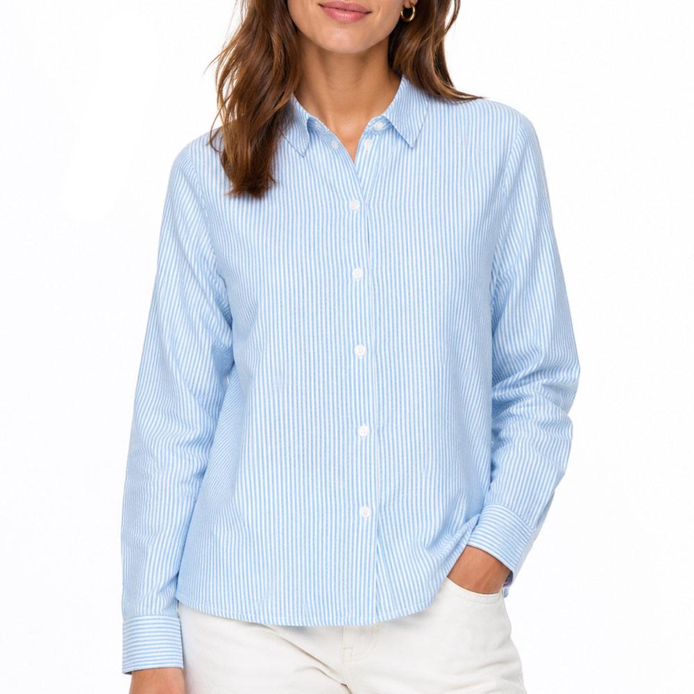 Blau-weiß gestreiftes Damenhemd Vero Moda Ani Oxford günstig