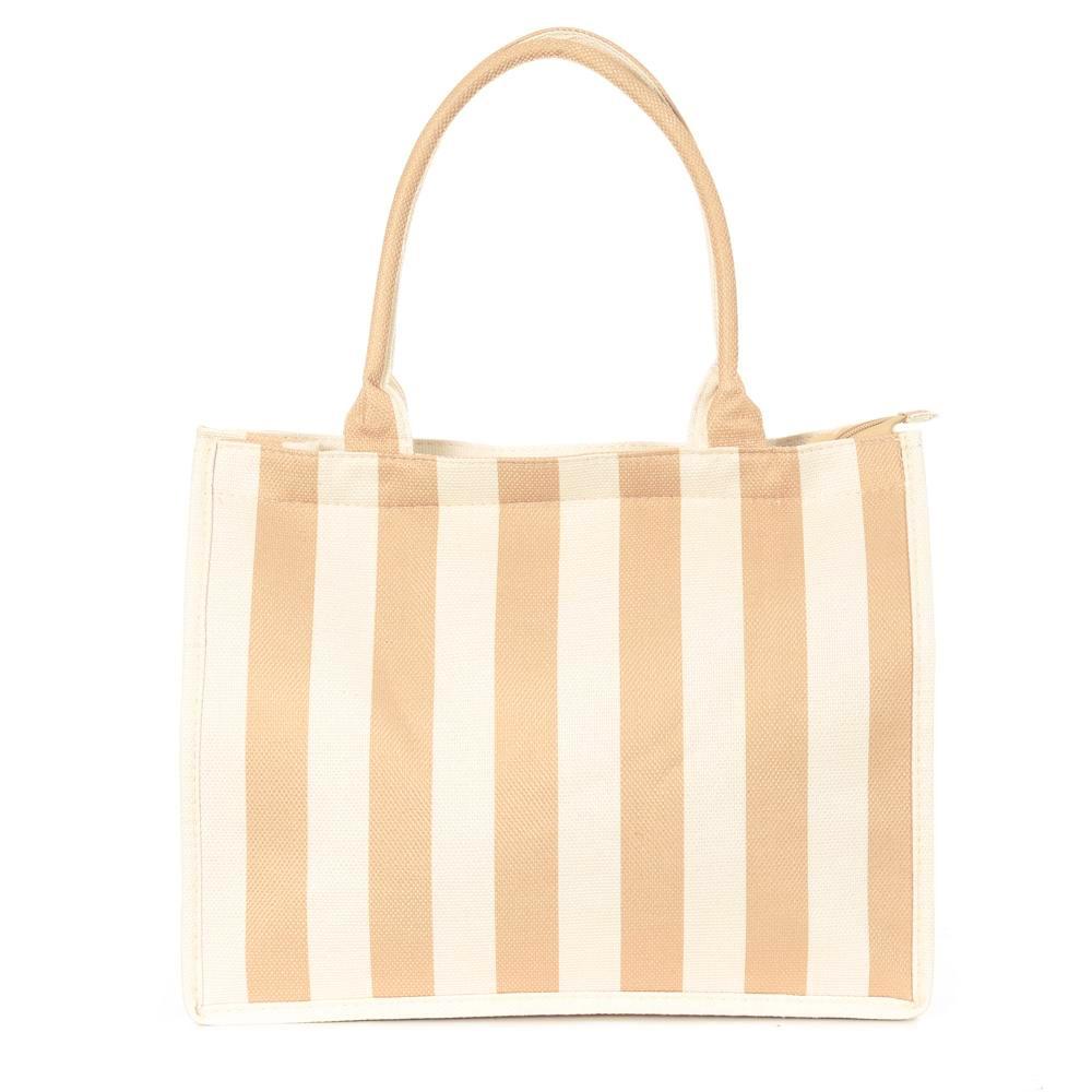 Bolso de playa Taupe/blanco Gérard Pasquier Amour ver 2