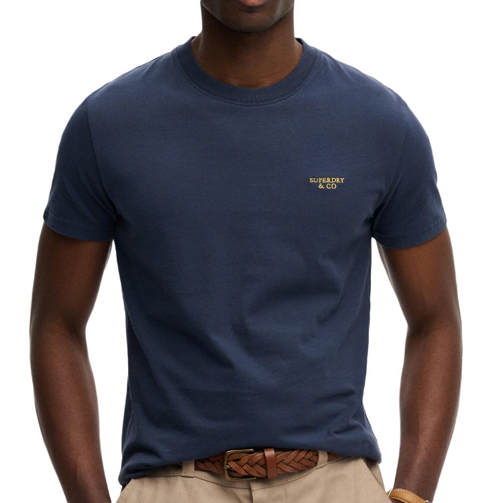 T-Shirt Marine Homme Superdry Essential Serif pas cher