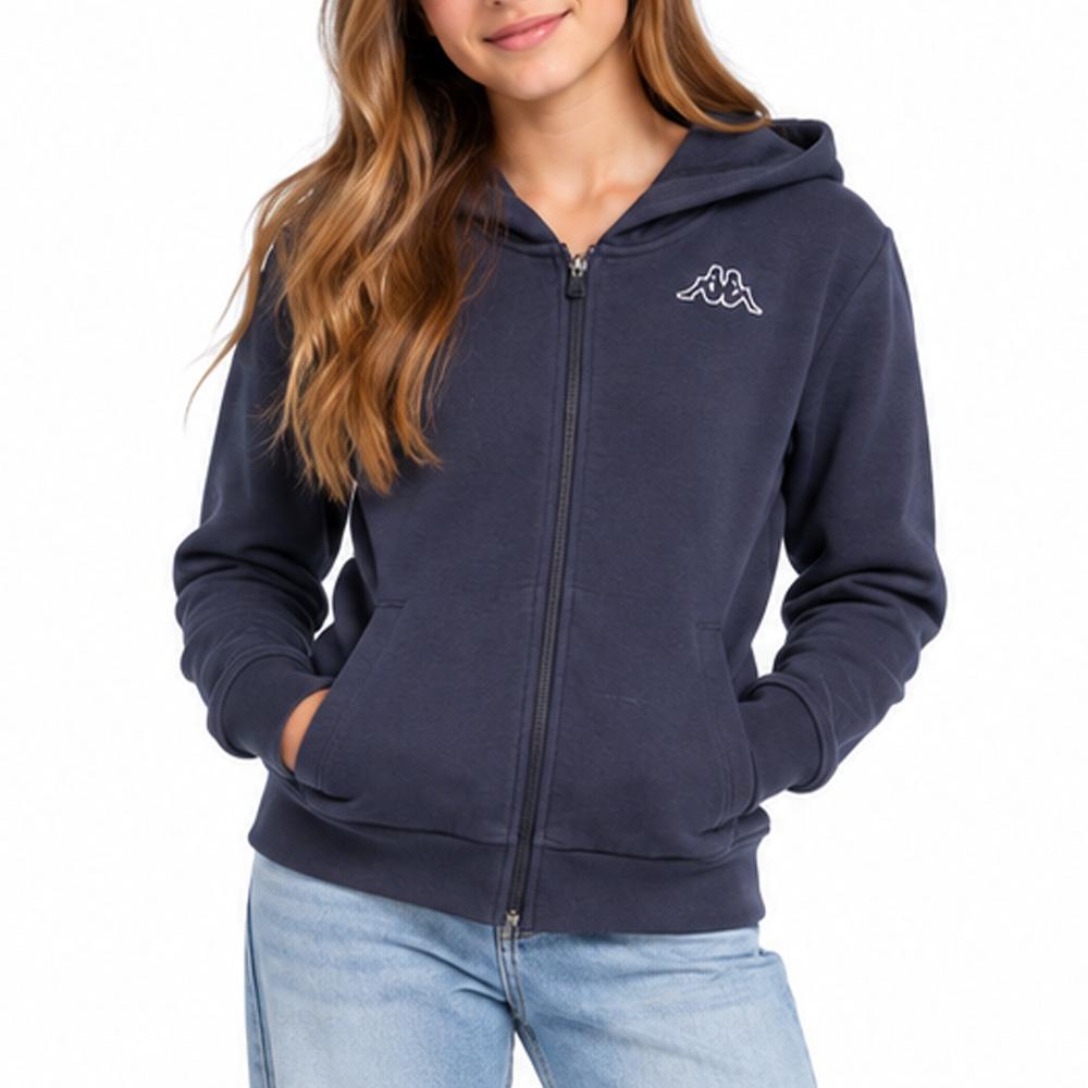Kappa Gilfa Girls’ Navy Zip-up Hooded Sweatshirt affordable