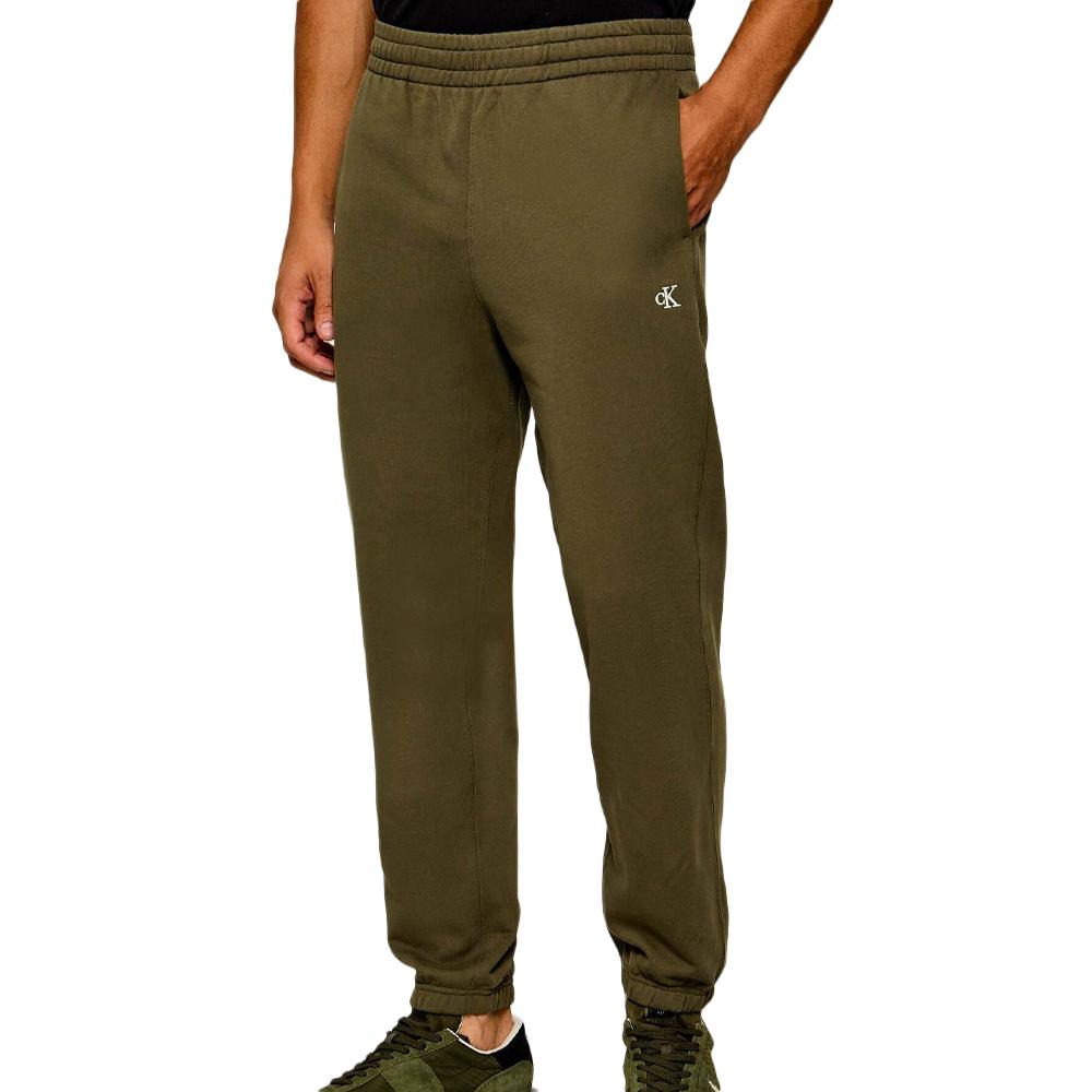 Herren-Jogginghose in Khaki von Calvin Klein Jeans 350 Terry Monogram günstig