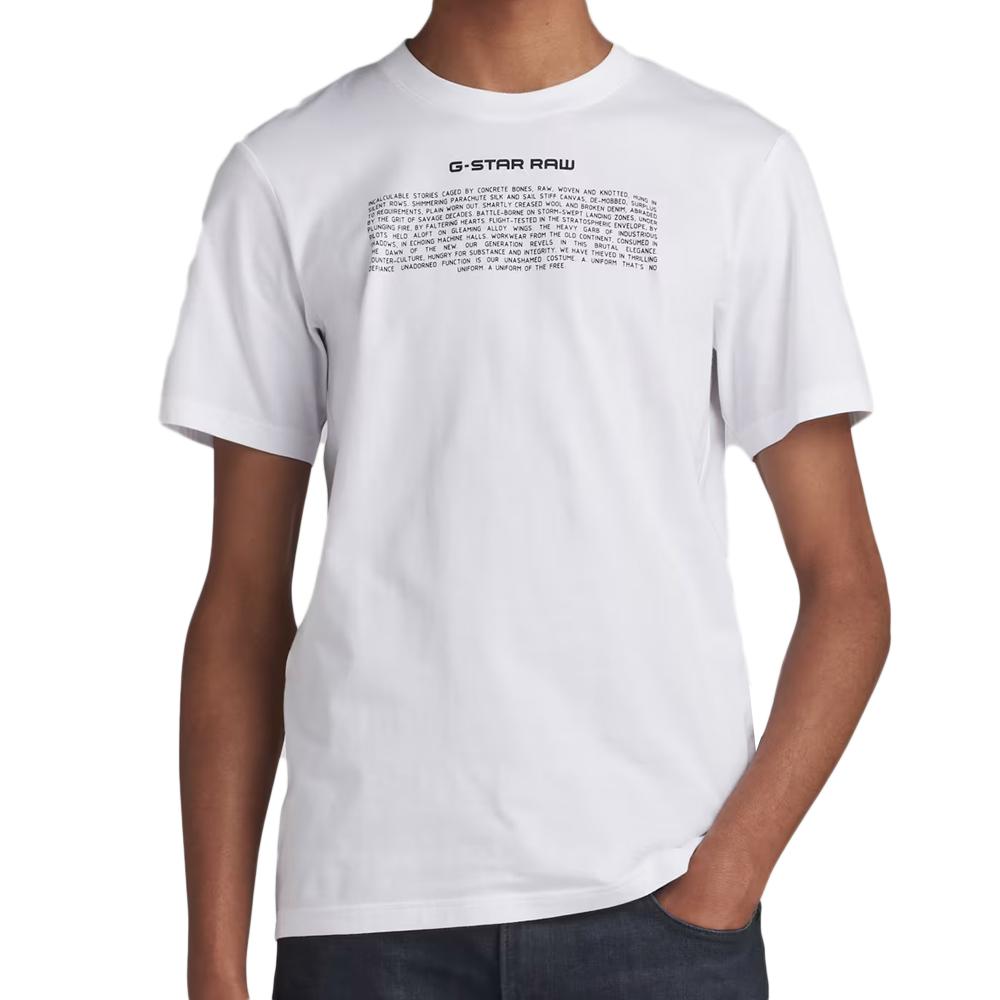 T-Shirt Weiß Mann G-Star Raw Poem günstig