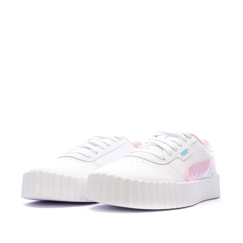 Baskets Blanc/Rose Fille Puma Carina 3.0 Jelly vue 6